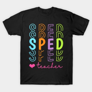 Pastel Sped Teacher Special Education Appreciation T-Shirt